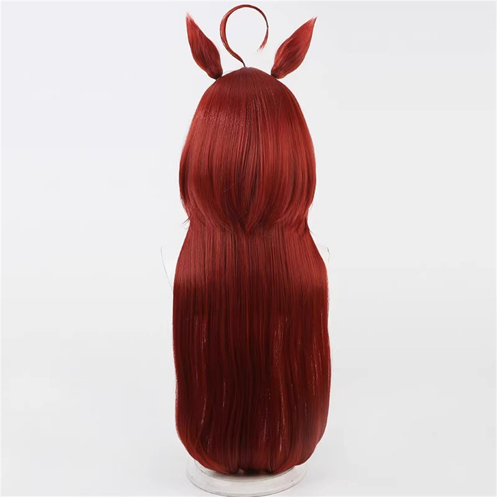 【In Stock】Game Umamusume:Pretty Derby Cosplay レッドディザイア Red Desire Cosplay Wig With Ears and Tail