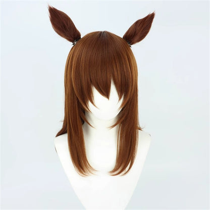 【In Stock】Game Umamusume:Pretty Derby Cosplay ナカヤマフェスタ Nakayama Festa Cosplay Wig With Ears and Tail