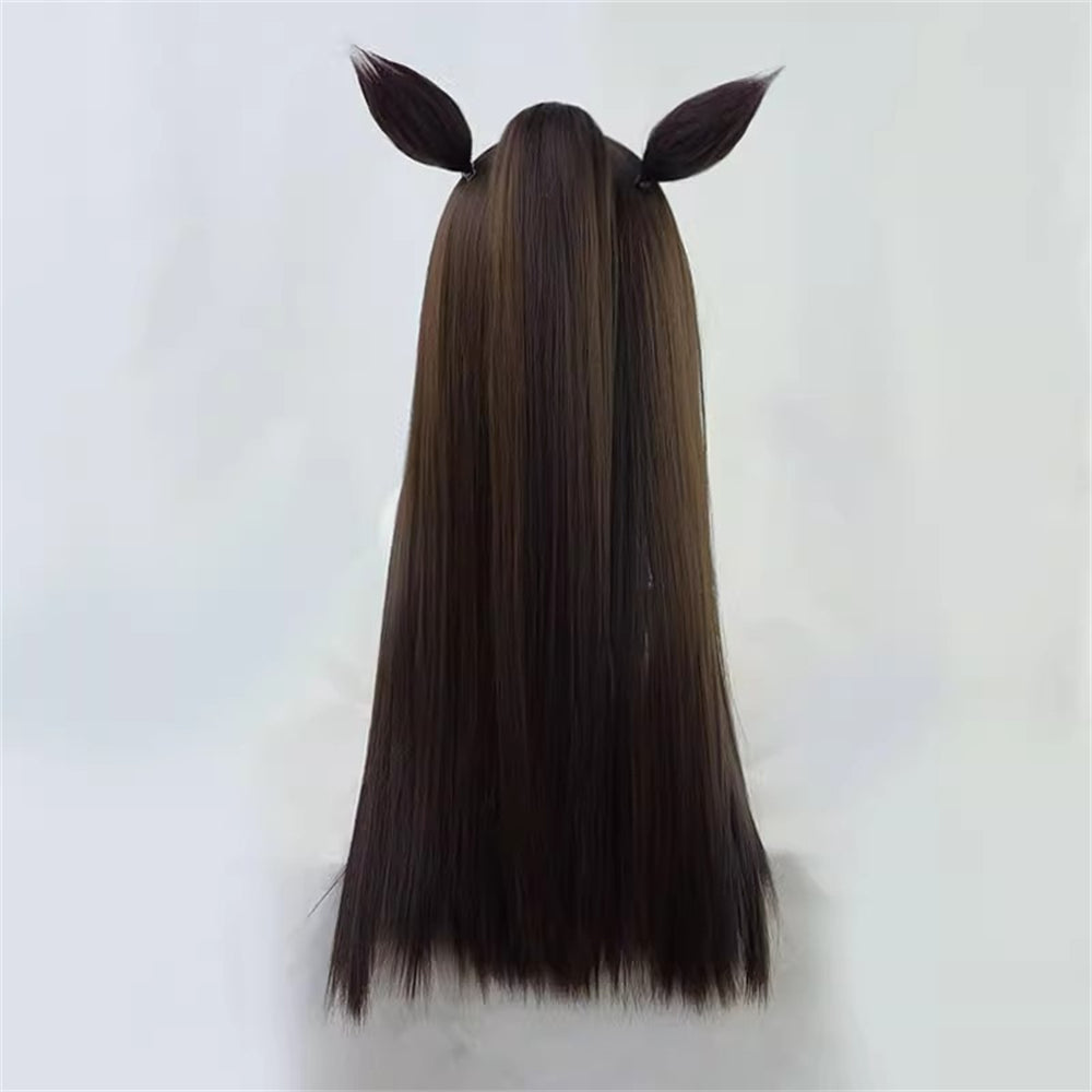 【In Stock】Game Umamusume:Pretty Derby Cosplay エルコンドルパサー El Condor Pasa Cosplay Wig With Ears and Tail