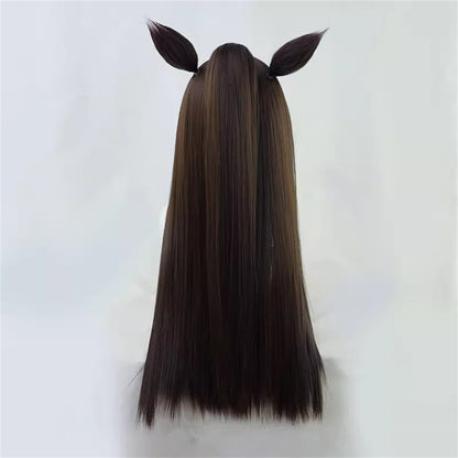 【In Stock】Game Umamusume:Pretty Derby Cosplay エルコンドルパサー El Condor Pasa Cosplay Wig With Ears and Tail