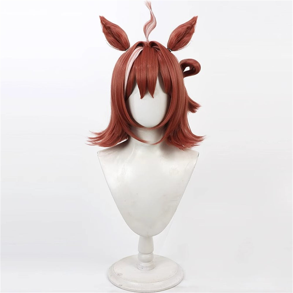 【In Stock】Game Umamusume:Pretty Derby Cosplay ラインクラフト Rhein Kraft Cosplay Wig With Ears and Tail