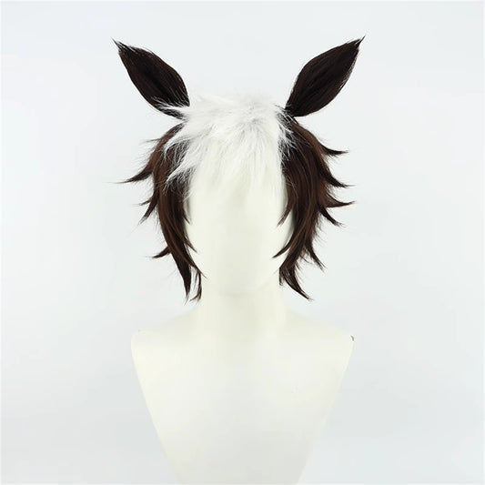 【In Stock】Game Umamusume:Pretty Derby Cosplay メジロライアン Mejiro Ryan Cosplay Wig With Ears and Tail