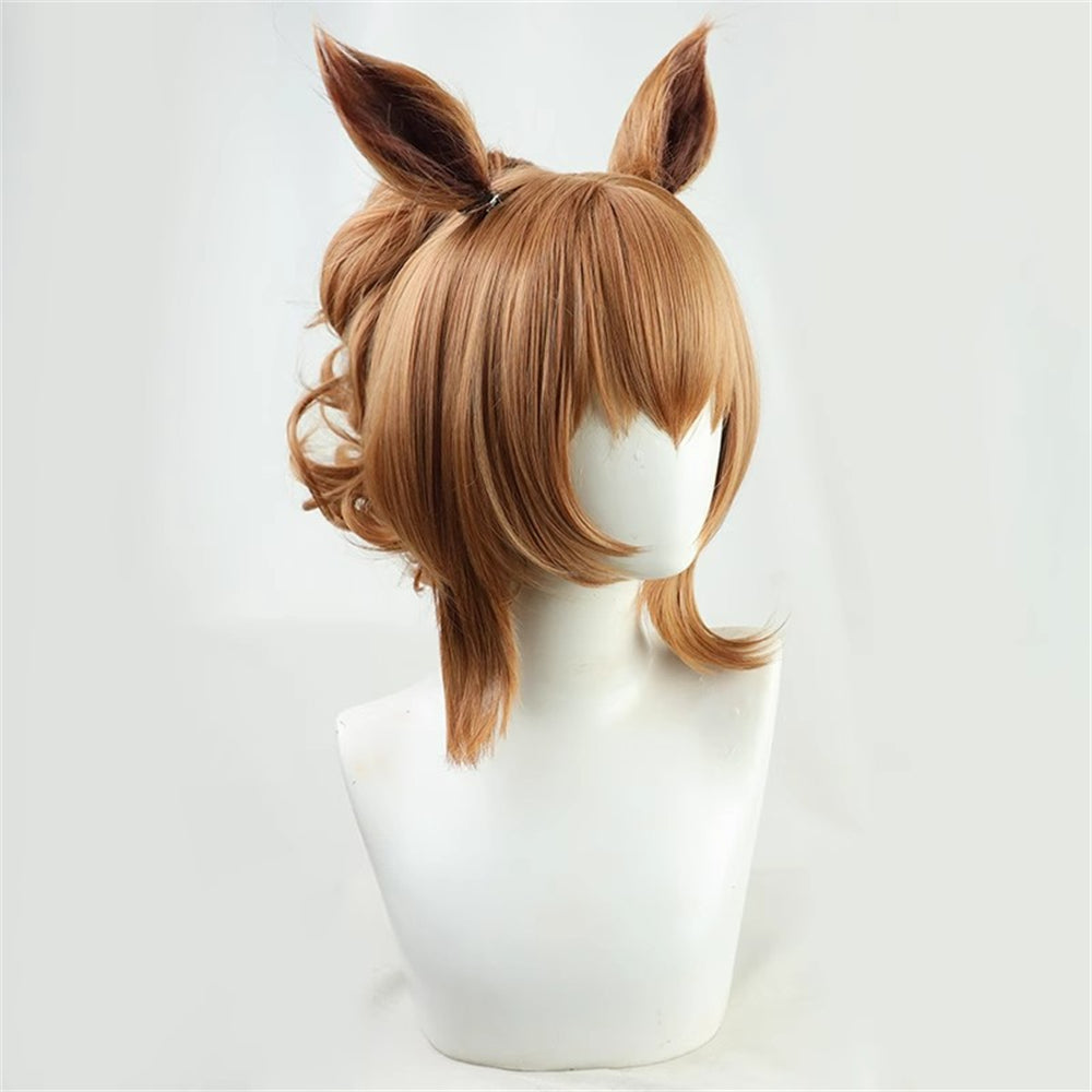 【In Stock】Game Umamusume:Pretty Derby Cosplay タイキシャトル Taiki Shuttle Cosplay Wig With Ears and Tail