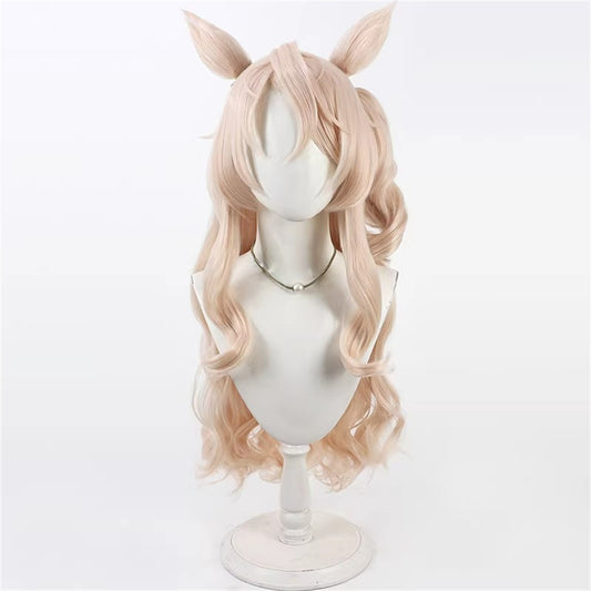 【In Stock】Game Umamusume:Pretty Derby Cosplay ヴィクトワールピサ Victoire Pisa Cosplay Wig With Ears and Tail