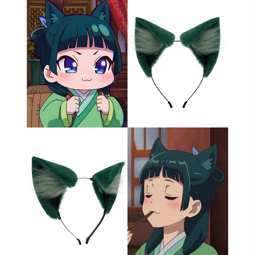 MiukoCosplay Anime The Apothecary Diaries Cosplay Maomao Cat's Ears Hair Hoop Cute Headwear Accessories &Tail Cosplay Prop