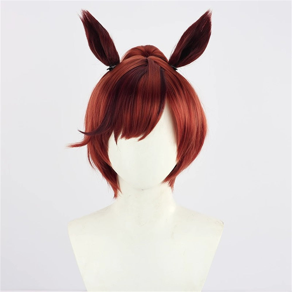 【In Stock】Game Umamusume:Pretty Derby Cosplay ナイスネイチャ Nice Nature Cheerleaders RUN＆WIN Cosplay Wig With Ears and Tail
