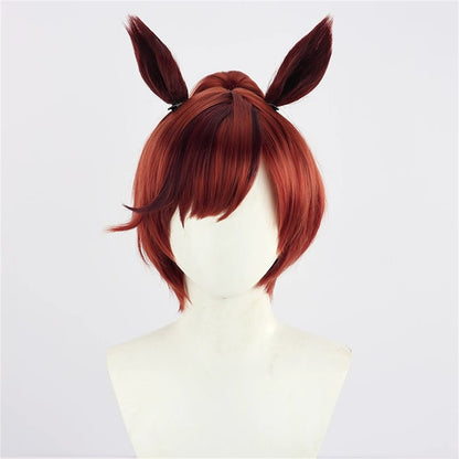 【In Stock】Game Umamusume:Pretty Derby Cosplay ナイスネイチャ Nice Nature Cheerleaders RUN＆WIN Cosplay Wig With Ears and Tail