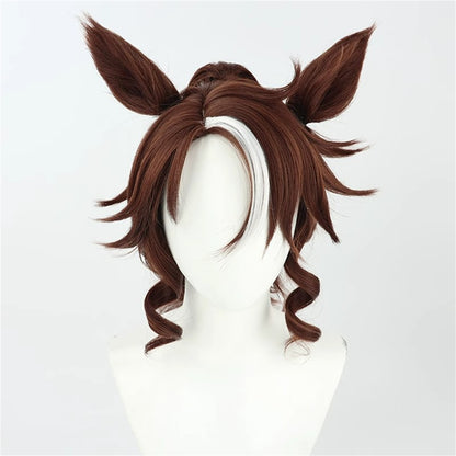 【In Stock】Game Umamusume:Pretty Derby Cosplay メジロパーマー Mejiro Palmer Cosplay Wig With Ears and Tail