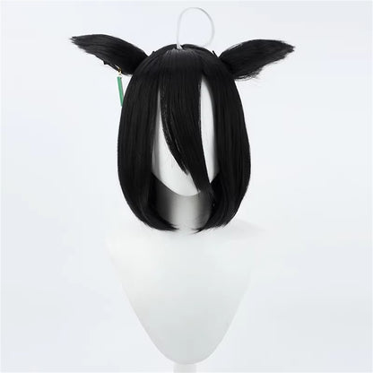 【In Stock】Game Umamusume:Pretty Derby Cosplay マンハッタンカフェ Manhattan Cafe Cosplay Wig Short Hair Style With Ears and Tail