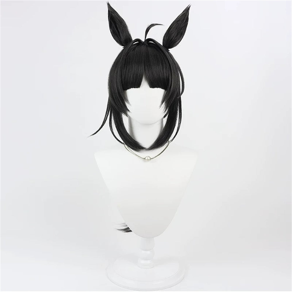 【In Stock】Game Umamusume:Pretty Derby Cosplay Logotype Cosplay Wig With Ears and Tail