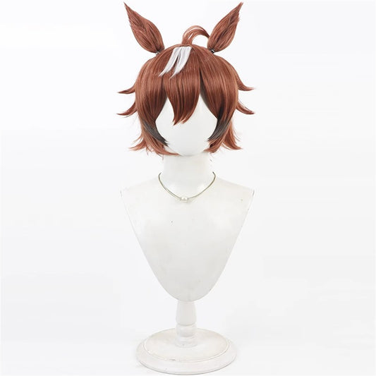【In Stock】Game Umamusume:Pretty Derby Cosplay シンコウウインディ Shinko Windy Cosplay Wig With Ears and Tail