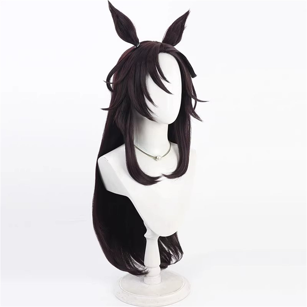 【In Stock】Game Umamusume:Pretty Derby Cosplay スピードシンボリ Speed Symboli Cosplay Wig With Ears and Tail