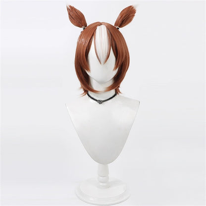 【In Stock】Game Umamusume:Pretty Derby Cosplay ヤエノムテキ Yaeno Muteki Cosplay Wig With Ears and Tail