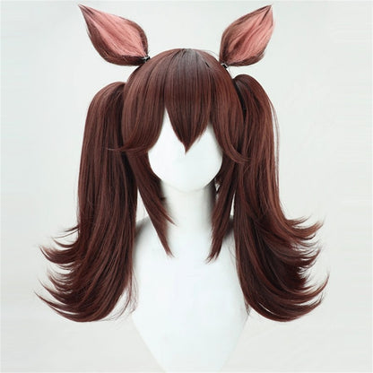 【In Stock】Game Umamusume:Pretty Derby Cosplay ヒシアケボノ Hishi Akebono Cosplay Wig With Ears and Tail