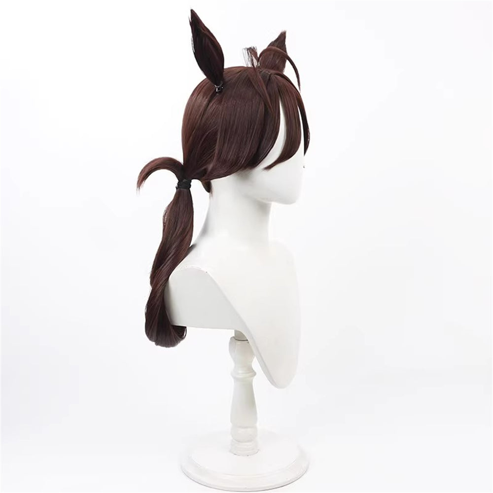 【In Stock】Game Umamusume:Pretty Derby Cosplay ノーリーズン No Reason Cosplay Wig With Ears and Tail