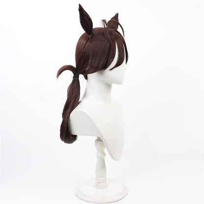 【In Stock】Game Umamusume:Pretty Derby Cosplay ノーリーズン No Reason Cosplay Wig With Ears and Tail