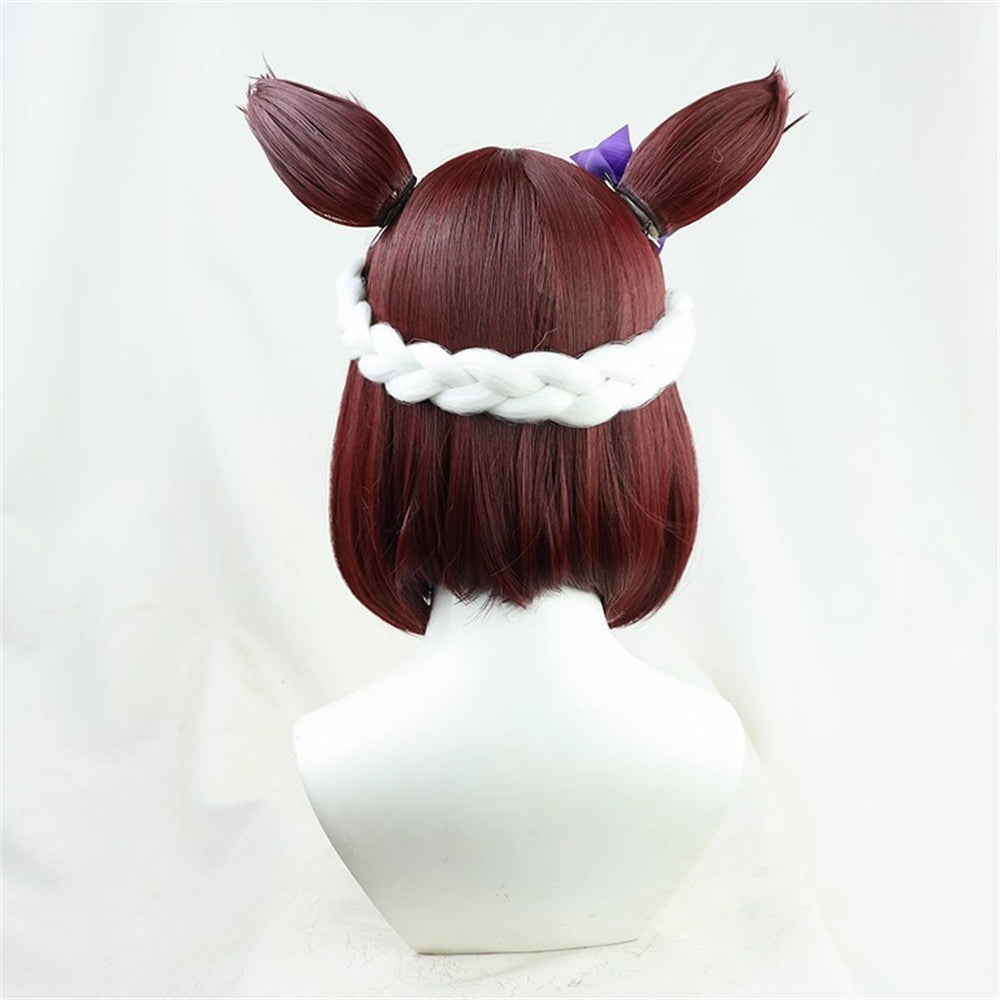 【In Stock】Game Umamusume:Pretty Derby Cosplay スペシャルウィーク Special Week Cosplay Wig With Ears and Tail
