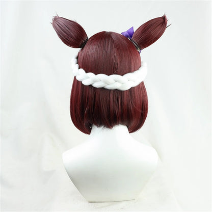 【In Stock】Game Umamusume:Pretty Derby Cosplay スペシャルウィーク Special Week Cosplay Wig With Ears and Tail