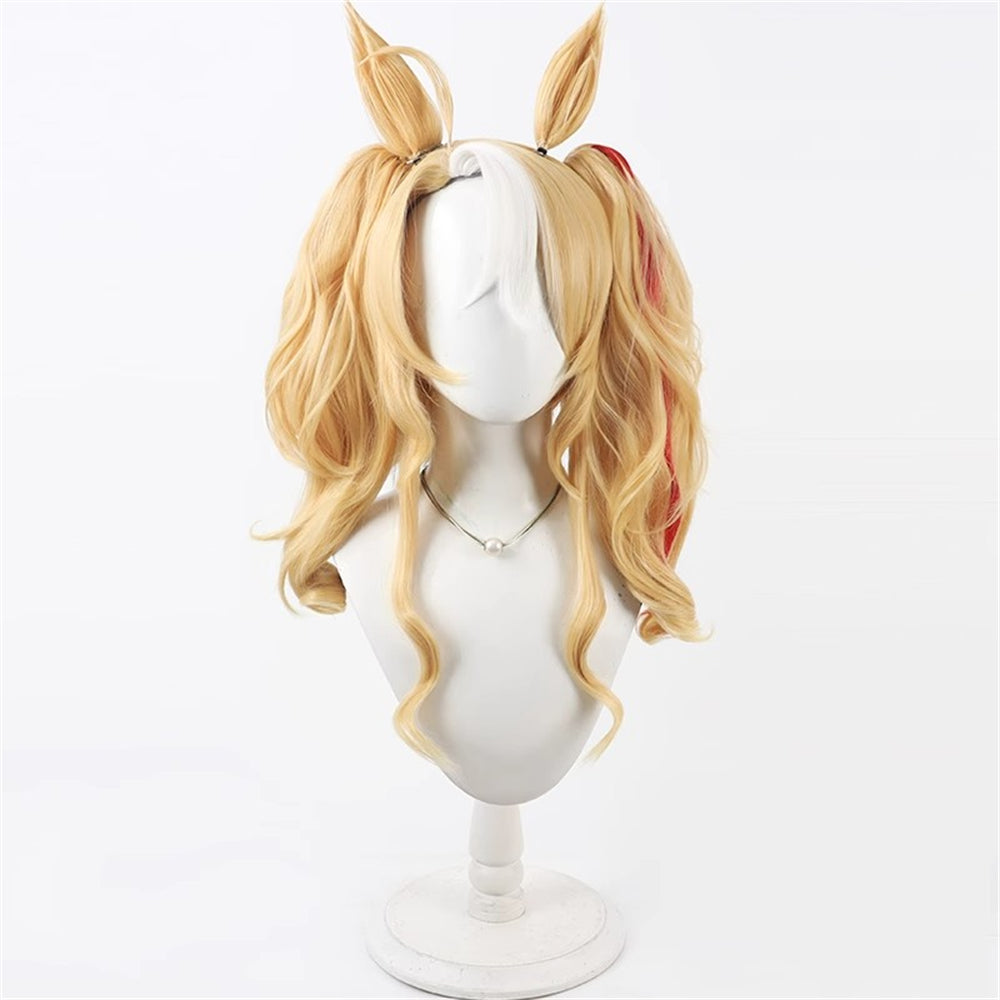 【In Stock】Game Umamusume:Pretty Derby Cosplay ユキノビジン Yukino Bijin Cosplay Wig With Ears and Tail