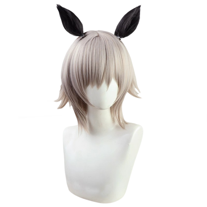 【In Stock】Game Umamusume:Pretty Derby Cosplay レンチャン Curren Chan Cosplay Wig With Ears and Tail