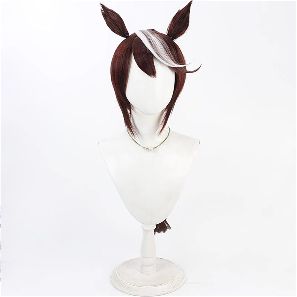 【In Stock】Game Umamusume:Pretty Derby Cosplay ユキノビジン Yukino Bijin Cosplay Wig With Ears and Tail
