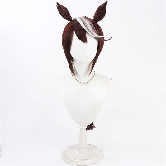 【In Stock】Game Umamusume:Pretty Derby Cosplay ユキノビジン Yukino Bijin Cosplay Wig With Ears and Tail