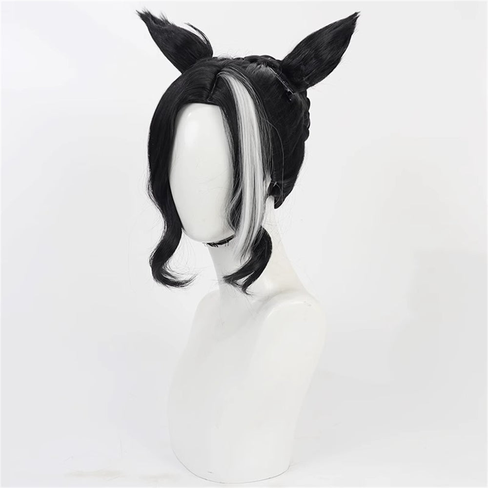 【In Stock】Game Umamusume:Pretty Derby Cosplay メジロラモーヌ Mejiro Ramonu Cosplay Wig With Ears and Tail