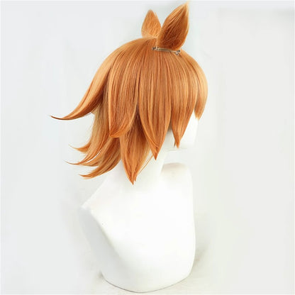【In Stock】Game Umamusume:Pretty Derby Cosplay マチカネフクキタル Matikanefukukitaru Cosplay Wig With Ears and Tail