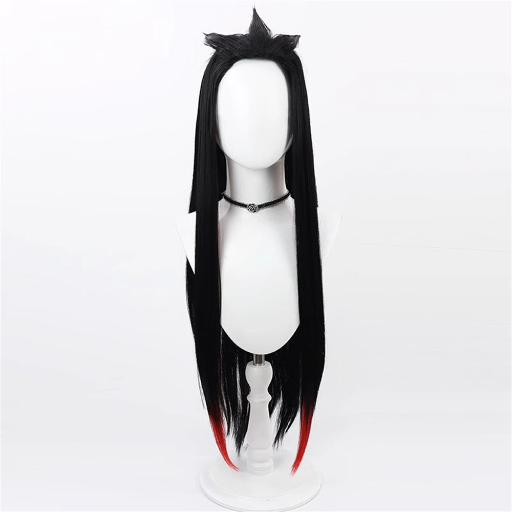 【In Stock】Game League of Legends Cosplay Heartsteel Yone Cosplay Wig Black Color Hair