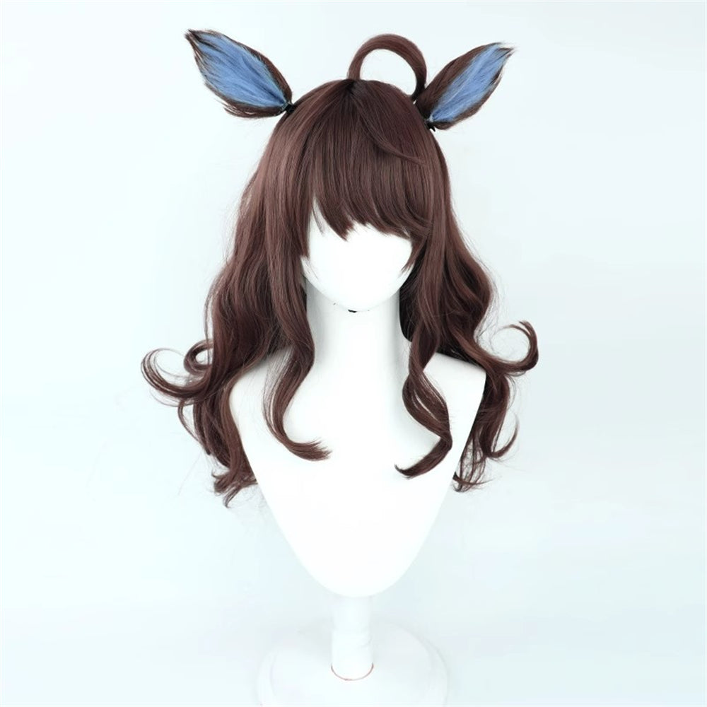 【In Stock】Game Umamusume:Pretty Derby Cosplay デアリングタクト Daring Tact Cosplay Wig With Ears and Tail