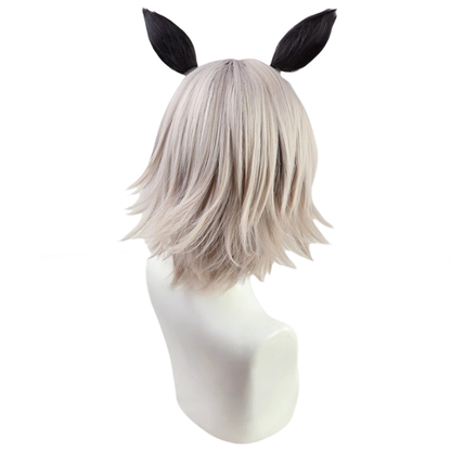 【In Stock】Game Umamusume:Pretty Derby Cosplay レンチャン Curren Chan Cosplay Wig With Ears and Tail