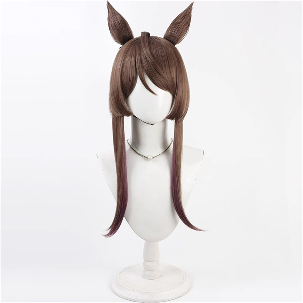 【In Stock】Game Umamusume:Pretty Derby Cosplay ロイスアンドロイス Royce and Royce Cosplay Wig With Ears and Tail