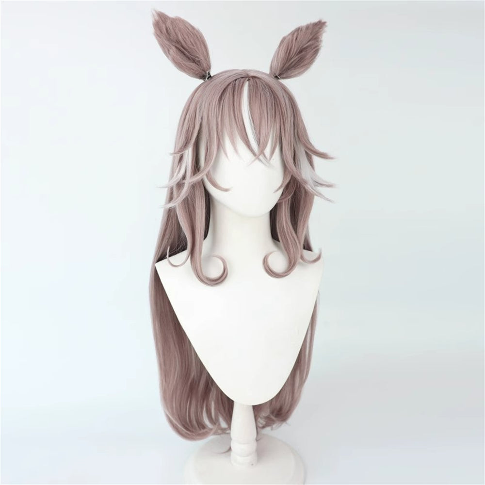 【In Stock】Game Umamusume:Pretty Derby Cosplay ワンダーアキュート Wonder Acute Cosplay Wig With Ears and Tail