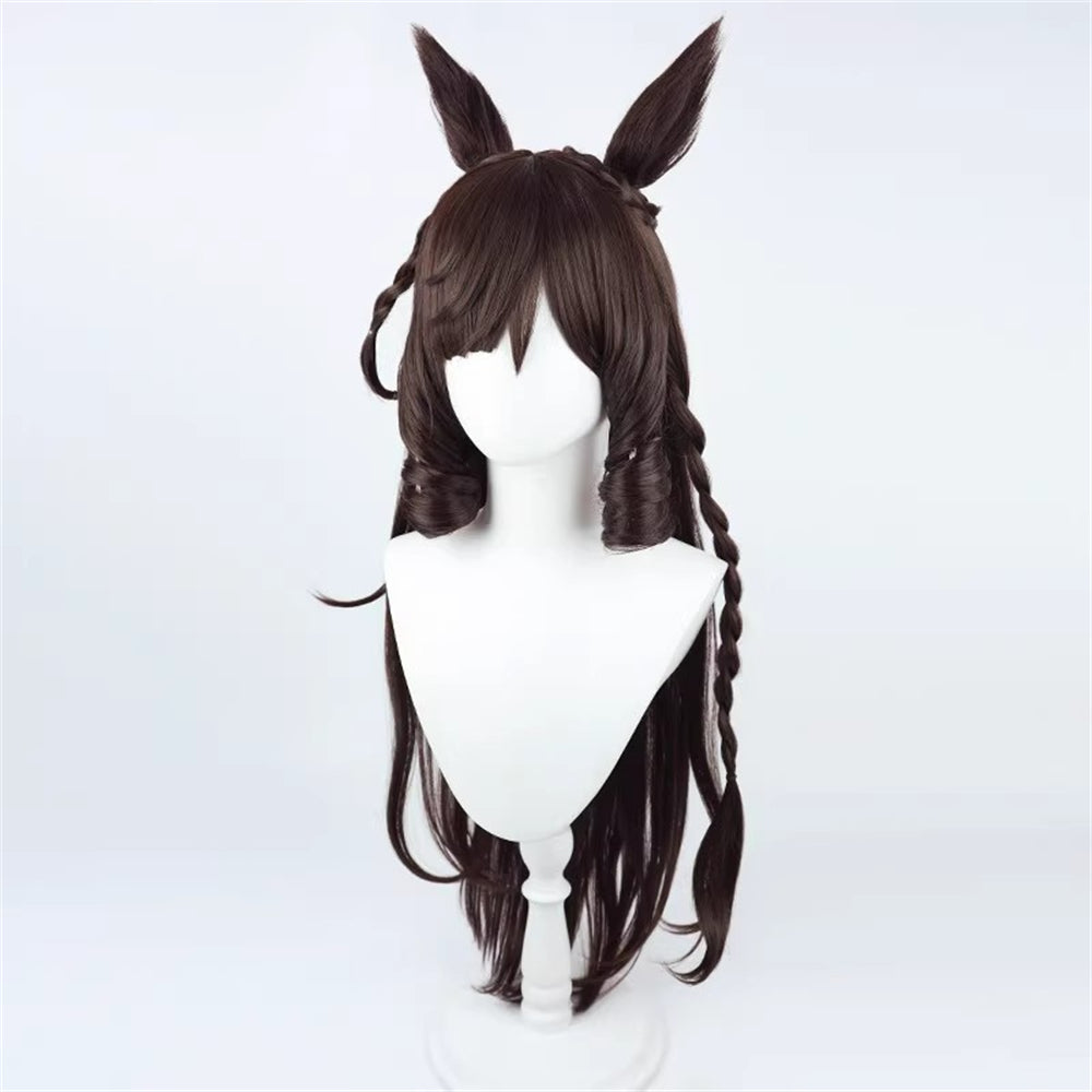 【In Stock】Game Umamusume:Pretty Derby Cosplay ダイイチルビー Daiichi Ruby Cosplay Wig With Ears and Tail