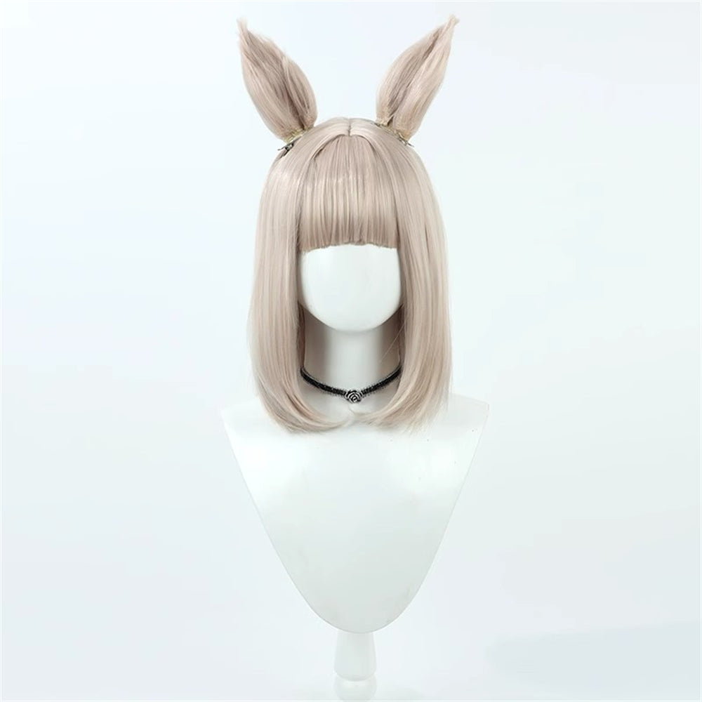 【In Stock】Game Umamusume:Pretty Derby Cosplay ハッピーミーク Happy Meek Cosplay Wig With Ears and Tail
