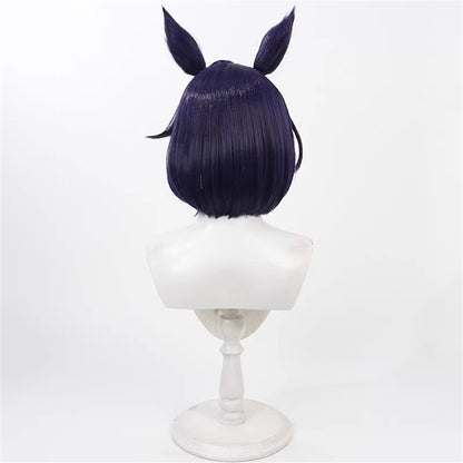 【In Stock】Game Umamusume:Pretty Derby Cosplay Wedding Bajia Crown Ceremony ヴィルシーナ Verxina Cosplay Wig With Ears and Tail