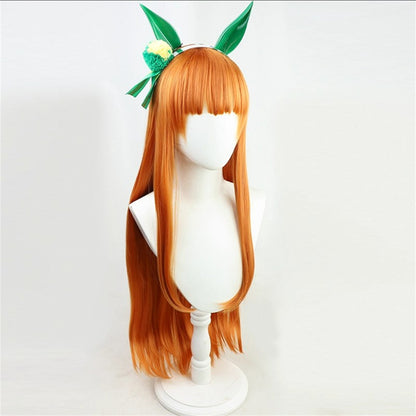 【In Stock】Game Umamusume:Pretty Derby Cosplay Silence Suzuka Cosplay Wig With Hair Access and Tail