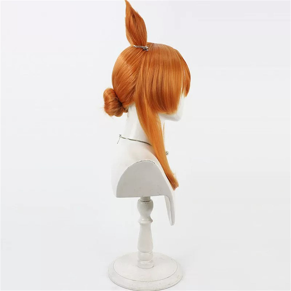 【In Stock】Game Umamusume:Pretty Derby Cosplay Mayano Top Gun Sunlight Bouquet サンライト・ブーケ Cosplay Wig With Ears and Tail