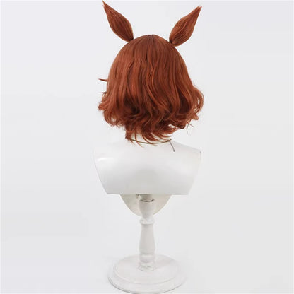 【In Stock】Game Umamusume:Pretty Derby Cosplay ハイセイコー Haiseiko Cosplay Wig With Ears and Tail