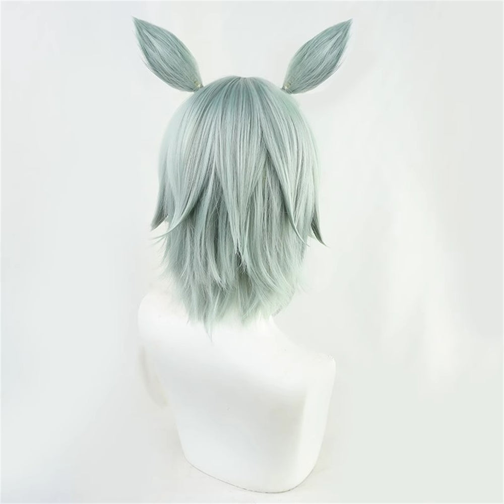 【In Stock】Game Umamusume:Pretty Derby Cosplay セイウンスカイ Seiun Sky Cosplay Wig With Ears and Tail