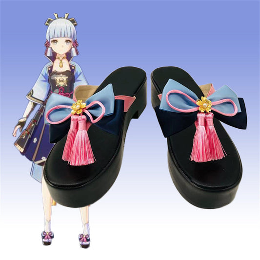 Game Genshin Impact Cosplay Kamisato Ayaka Cosplay Shoes - Cosplay Shoes Boots