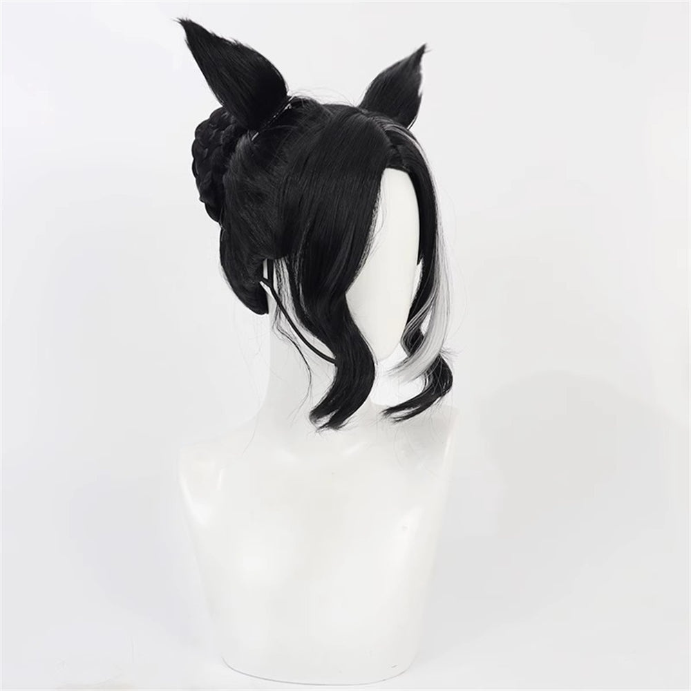 【In Stock】Game Umamusume:Pretty Derby Cosplay メジロラモーヌ Mejiro Ramonu Cosplay Wig With Ears and Tail