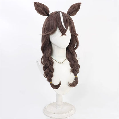 【In Stock】Game Umamusume:Pretty Derby Cosplay カレンブーケドール Curren Bouquetd'or Cosplay Wig With Ears and Tail