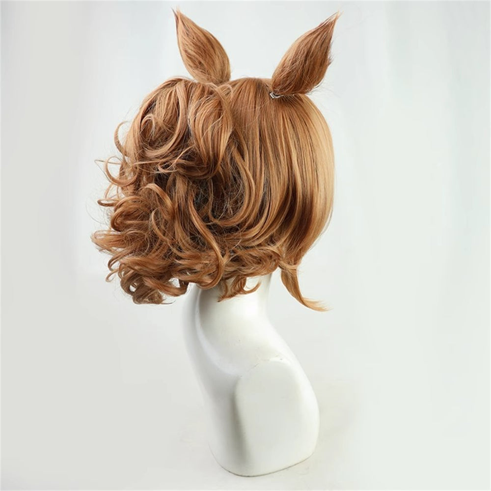 【In Stock】Game Umamusume:Pretty Derby Cosplay タイキシャトル Taiki Shuttle Cosplay Wig With Ears and Tail