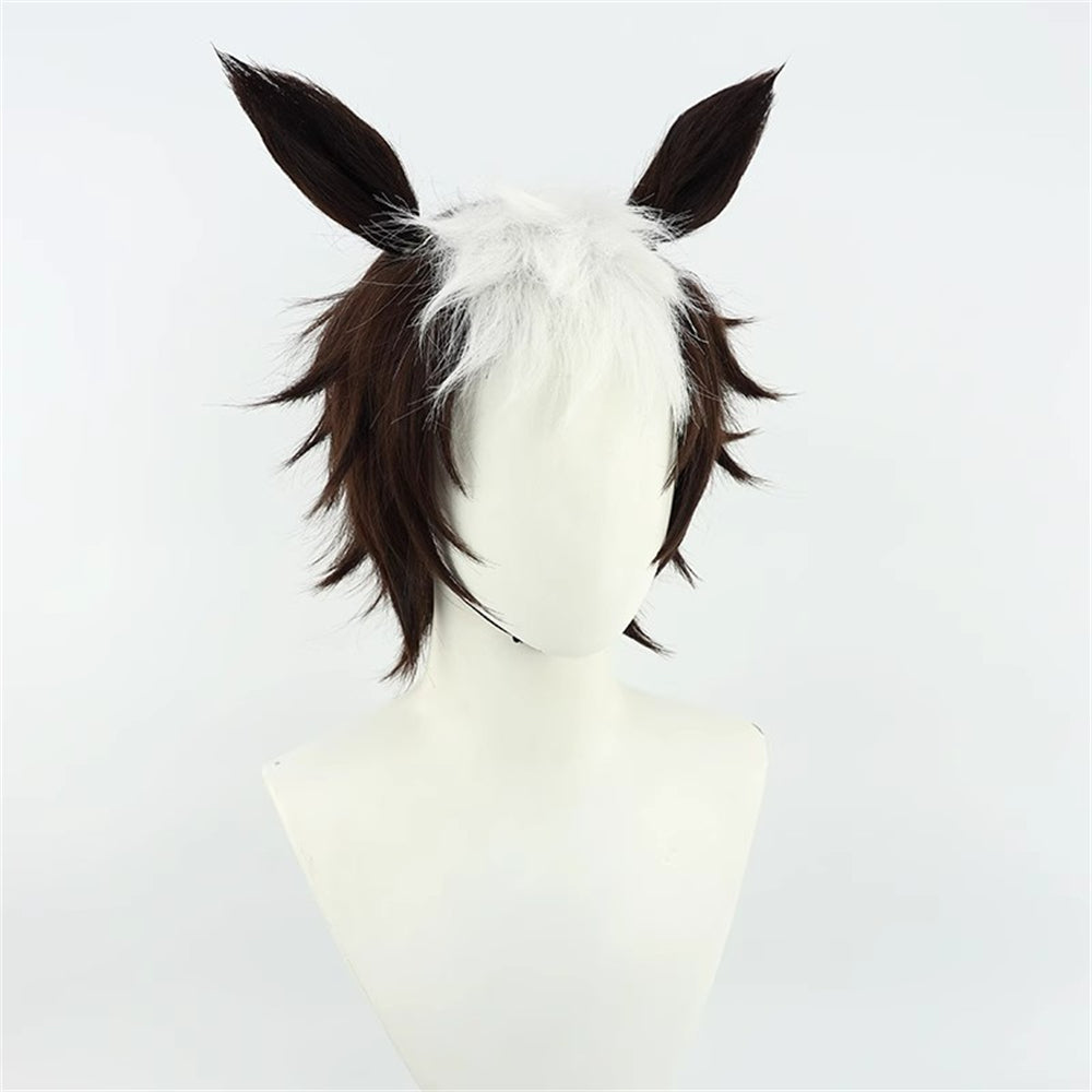 【In Stock】Game Umamusume:Pretty Derby Cosplay メジロライアン Mejiro Ryan Cosplay Wig With Ears and Tail