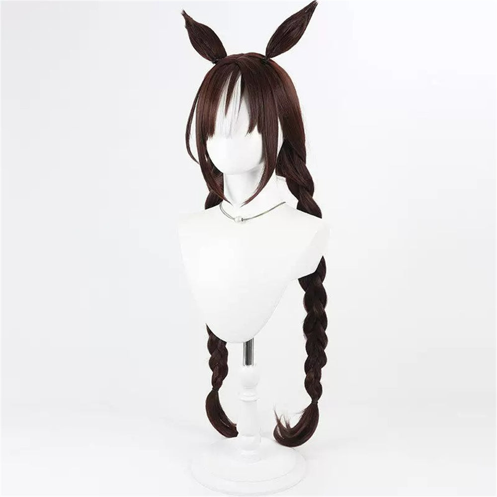 【In Stock】Game Umamusume:Pretty Derby Cosplay Hokko Tarumae ホッコータルマエ Cosplay Wig With Ears and Tail