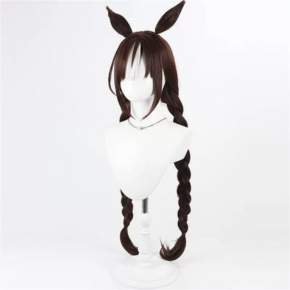 【In Stock】Game Umamusume:Pretty Derby Cosplay Hokko Tarumae ホッコータルマエ Cosplay Wig With Ears and Tail