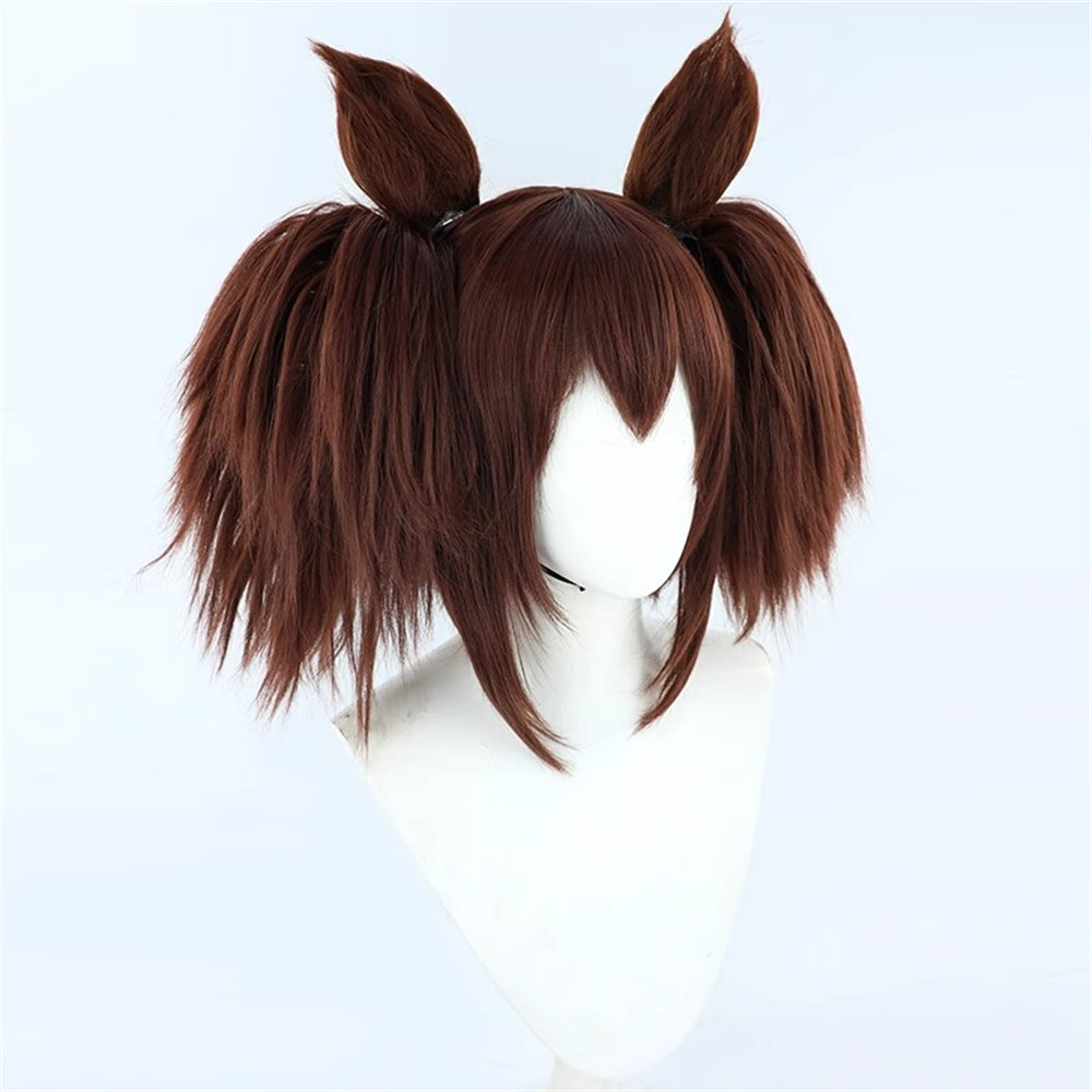 【In Stock】Game Umamusume:Pretty Derby Cosplay イナリワン Inari One Cosplay Wig With Ears and Tail