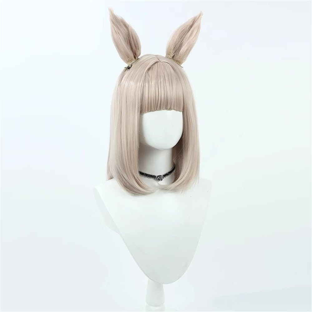 【In Stock】Game Umamusume:Pretty Derby Cosplay ハッピーミーク Happy Meek Cosplay Wig With Ears and Tail
