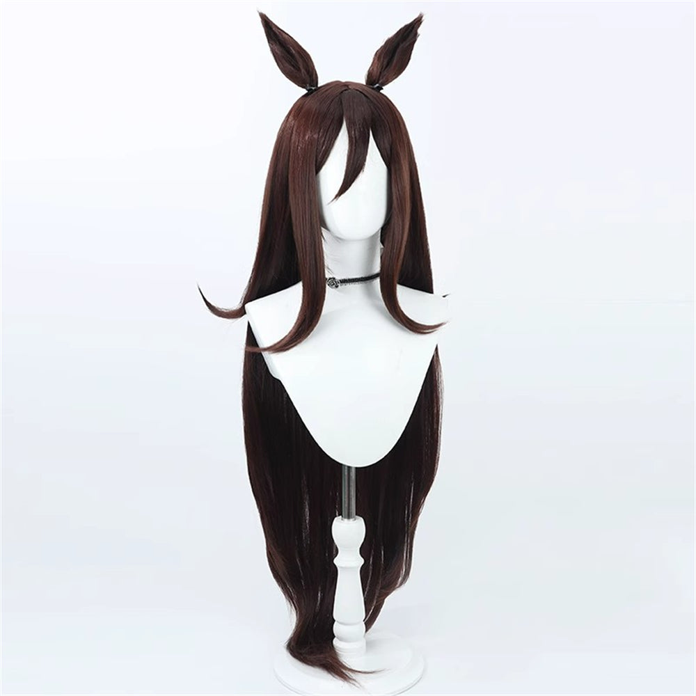 【In Stock】Game Umamusume:Pretty Derby Cosplay シーキングザパール Seeking the Pearl Cosplay Wig With Ears and Tail